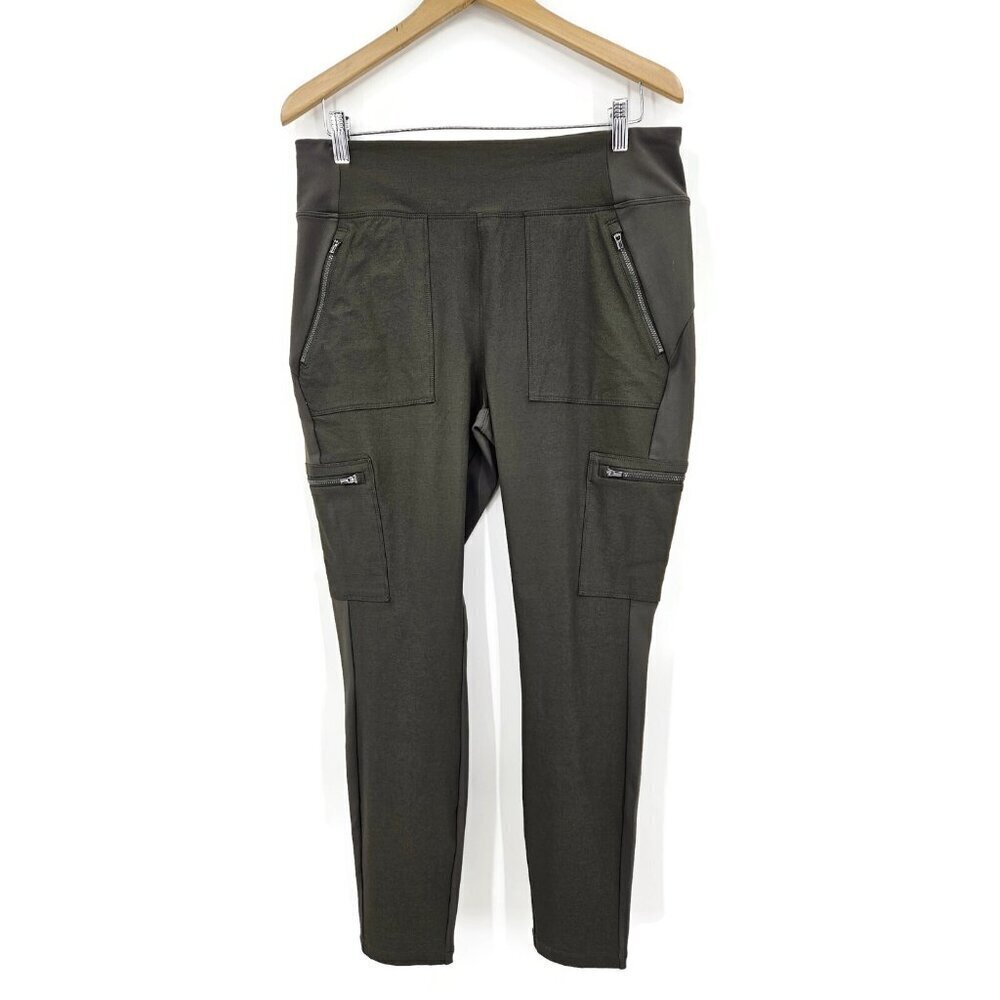 NWOT Athleta Headlands Hybrid Cargo II Tight Leggings Womens 14 Olive Green